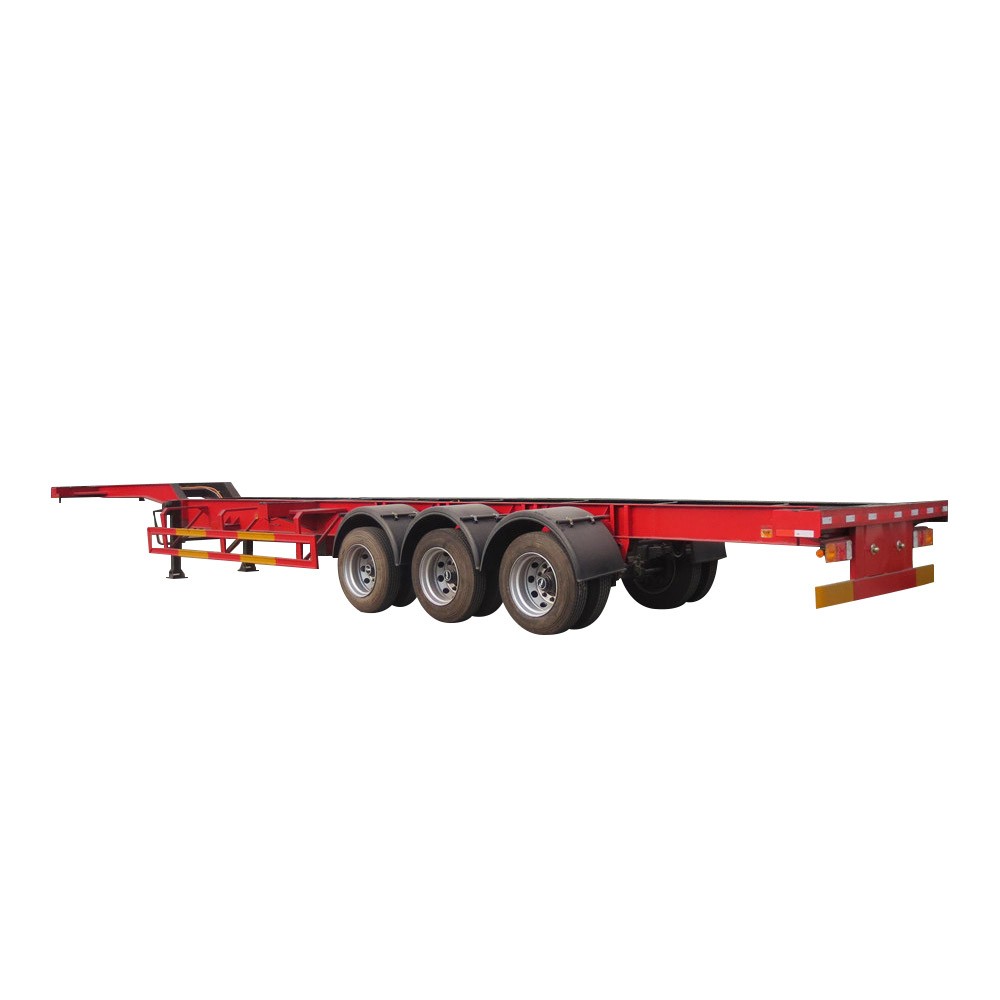3-assige ISO 40 voet container dieplader
